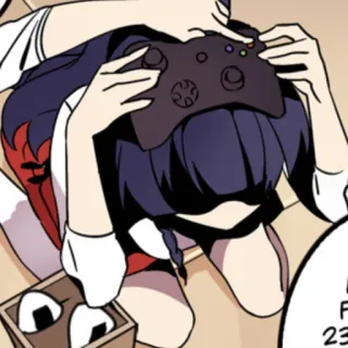 🕹 Anime, Gaming, Manette Xbox, Fille, Dessin animé whatsapp sticker