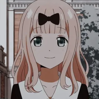 🌟 Chika Fujiwara Kaguya-sama: Love Is War anime, Chika Fujiwara, Kaguya-sama, Love is War, schattig, meisje, cartoon telegram sticker