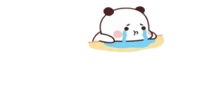 😭 Panda, Piangendo, Triste, Kawaii, Animale whatsapp sticker