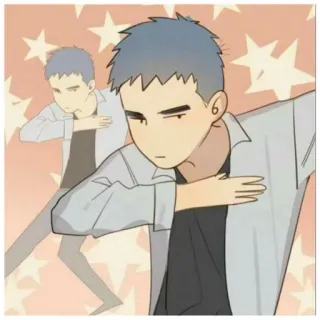 🕺 Dab, Kartun, Anime, Gestur, Bintang, Pria, Pose telegram sticker