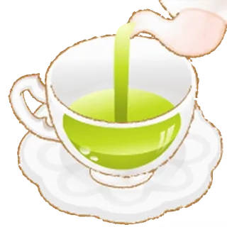 😊 té, té verde, bebida, taza, refresco whatsapp sticker