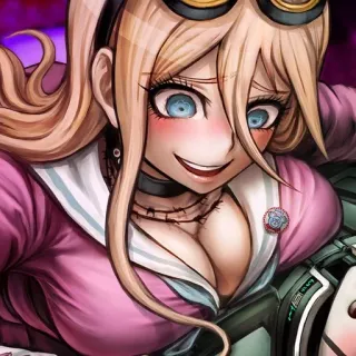 🔩 Miu Iruma Danganronpa V3: Killing Harmony anime, video game, character, girl, blonde, smile, fanart telegram sticker