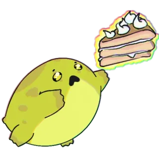 🥺 Essen, Kuchen, Süß, Cartoon, Dessert, Verspielt telegram sticker