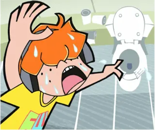 🚽 cartoon, crying, upset, toilet, tears telegram sticker