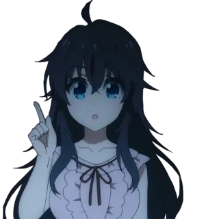 ☝️ Anime, Garota, Desenho animado, Personagem telegram sticker