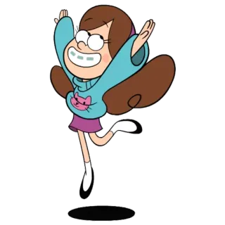 😌 Mabel Pines Gravity Falls cartoon, Mabel, Gravity Falls, animated, character telegram sticker