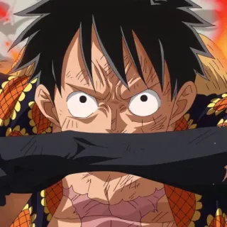 ✖️ Monkey D. Luffy One Piece Anime, One Piece, Luffy, Monkey D. Luffy, Combattimento, Shonen telegram sticker