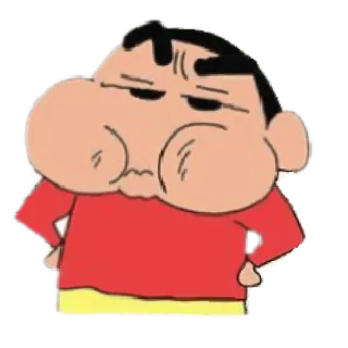 😀 Shin-chan Crayon Shin-chan Cartoon, Anime, Grappig, Personage, Animatie, Ondeugend, Kind telegram sticker