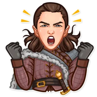 Arya Stark telegram stickers