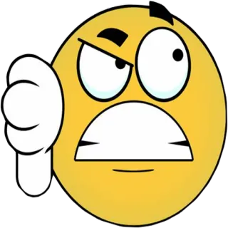 👎 絵文字, 低評価, 嫌い, ネガティブ, 漫画, 表情 telegram sticker