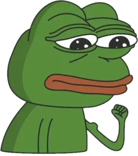 🇨🇰 Pepe the Frog เปเป้เดอะฟร็อก, มีม, มีมอินเทอร์เน็ต, เศร้า, กบ telegram sticker