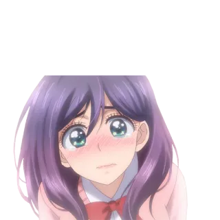 😳 anime, girl, crying, sad, teen, emotional whatsapp sticker