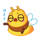 🙅‍♂️ Meh lebah, meh, bosan, kartun, serangga, sayap telegram sticker