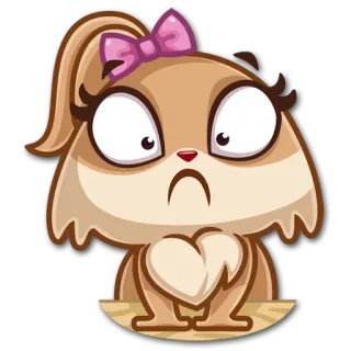 😳 Desenho animado, Emoji, Fofo, Animal, Laço, Engraçado, Sticker telegram sticker
