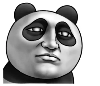 😢 Panda, Meme, Śmieszne, Zwierzę, Wyraz twarzy, Twarz, Słodkie telegram sticker