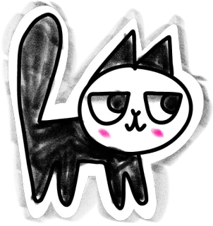 👀 kat, sticker, cartoon, schattig, dier telegram sticker