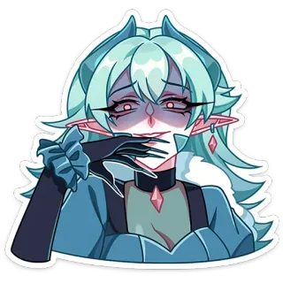 😏 アニメ, カートゥーン, キャラクター, 悪魔, 女性, モンスター娘 telegram sticker