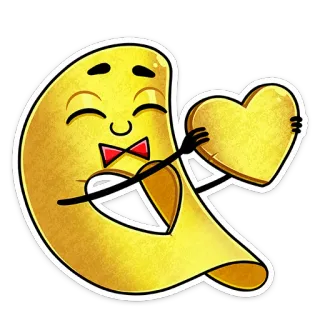 ❤️ keripik kentang, hati, cinta, kartun, imut, makanan whatsapp sticker