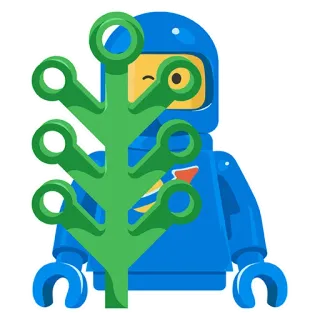 🙈 lego, astronaut, luar angkasa, mainan, karakter, kartun whatsapp sticker