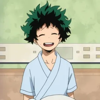 😊 Izuku Midoriya My Hero Academia Anime, My Hero Academia, Izuku Midoriya, Deku, lächelnd, glücklich whatsapp sticker