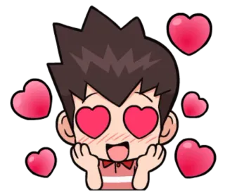 😍 amor, corazones, dibujos animados, lindo, feliz, animación telegram sticker