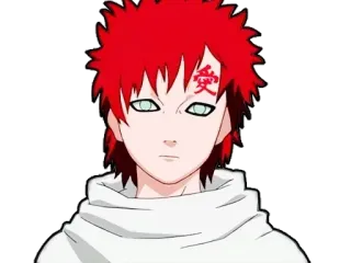 😐 Gaara Naruto 愛 anime, manga, gaara, naruto, character telegram sticker