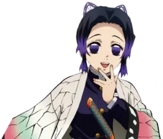 🦋 Shinobu Kocho Demon Slayer Аниме, Клинок, рассекающий демонов, Шинобу Кочо, Аниме персонаж, Бабочка, Меч whatsapp sticker