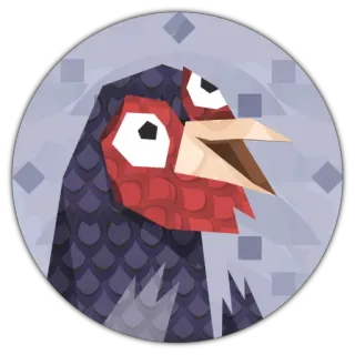 😶 chicken, animal, poultry, bird, farm animal, sticker telegram sticker