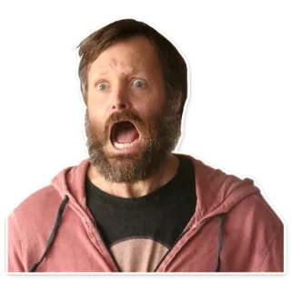😲 shocked, man, face, expression, surprise, scared, fear telegram sticker