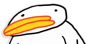 🦆 bird, funny, meme, animal, cartoon telegram sticker