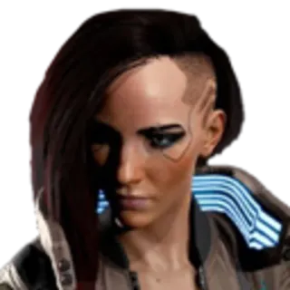 😁 V Cyberpunk 2077 cyberpunk, female, videogame, character, V telegram sticker