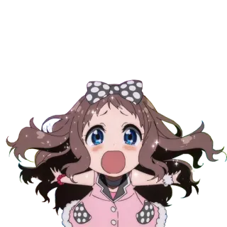 😢 anime, cartoon, cute, girl, kawaii whatsapp sticker