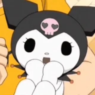 🕸 Kuromi Kuromi, Sanrio, kreskówka, słodki, kawaii, postać telegram sticker