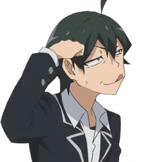 😋 Hachiman Hikigaya My Teen Romantic Comedy SNAFU Anime, Personagem, Sarcástico, Escola, Adolescente telegram sticker