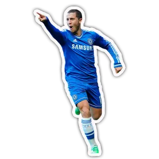 ↪ Eden Hazard sepak bola, sepak bola, atlet, olahraga, pemain, chelsea telegram sticker