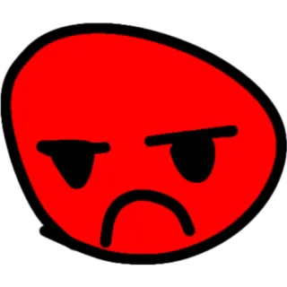 😡 Emoji, Zły, Czerwony, Smutny, Wyraz, Twarz telegram sticker