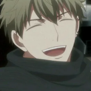 🗝 Anime, Charakter, lächelnd, Porträt whatsapp sticker