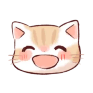 😄 кот, наклейка, милый, животное, домашнее животное, иллюстрация whatsapp sticker