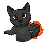 🙃 cat, cartoon, fire, animal, cute, sticker telegram sticker