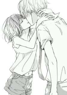 😘 bacio, anime, manga, romance, coppia, amore telegram sticker