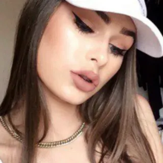 😌 mulher, beleza, retrato, garota, maquiagem, moda telegram sticker