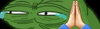 😂 Pepe the Frog pepe la rana, meme, llorando, rezando whatsapp sticker
