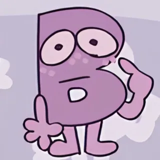 😳 Dibujo animado, Alfabeto, Personaje, Letra B, Animado, Fuente telegram sticker