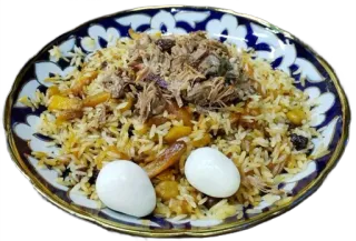 🍚 jedzenie, pilaw, ryż, kuchnia azjatycka, jajka, tradycyjne jedzenie telegram sticker