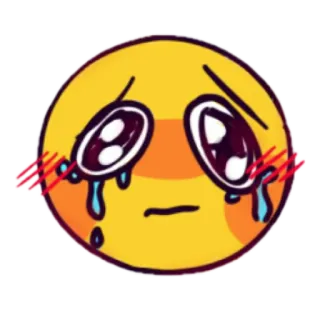 🥺 Emoji, Traurig, Weinend, Kawaii, Süß, Emoticon telegram sticker