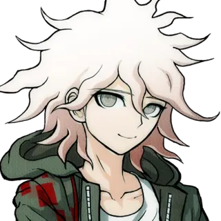 🙂 Nagito Komaeda Danganronpa Anime, Nhân vật, Trò chơi điện tử, Manga, Hy vọng telegram sticker