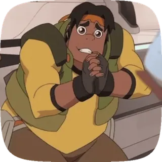 🥹 Hunk Voltron: Legendary Defender Ханк, Вольтрон, Мультфильм, Нервный, Команда Аватар whatsapp sticker