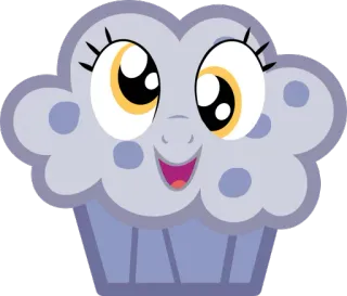 🍦 muffin, cartoon, cute, pony, food, cupcake telegram sticker