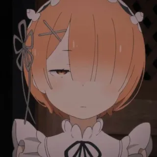 🍡 Ram Re:Zero Anime, Ram, Re Zero, Maid, Lucu, Gadis Anime whatsapp sticker
