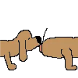 😱 dog, butt, animals, illustration, funny telegram sticker